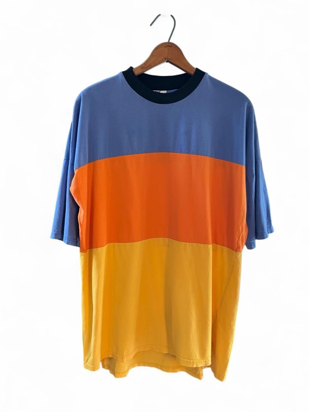 The Ragged Priest Oversized Color Blocked Tee Orange Blue Yellow Streetwear Top